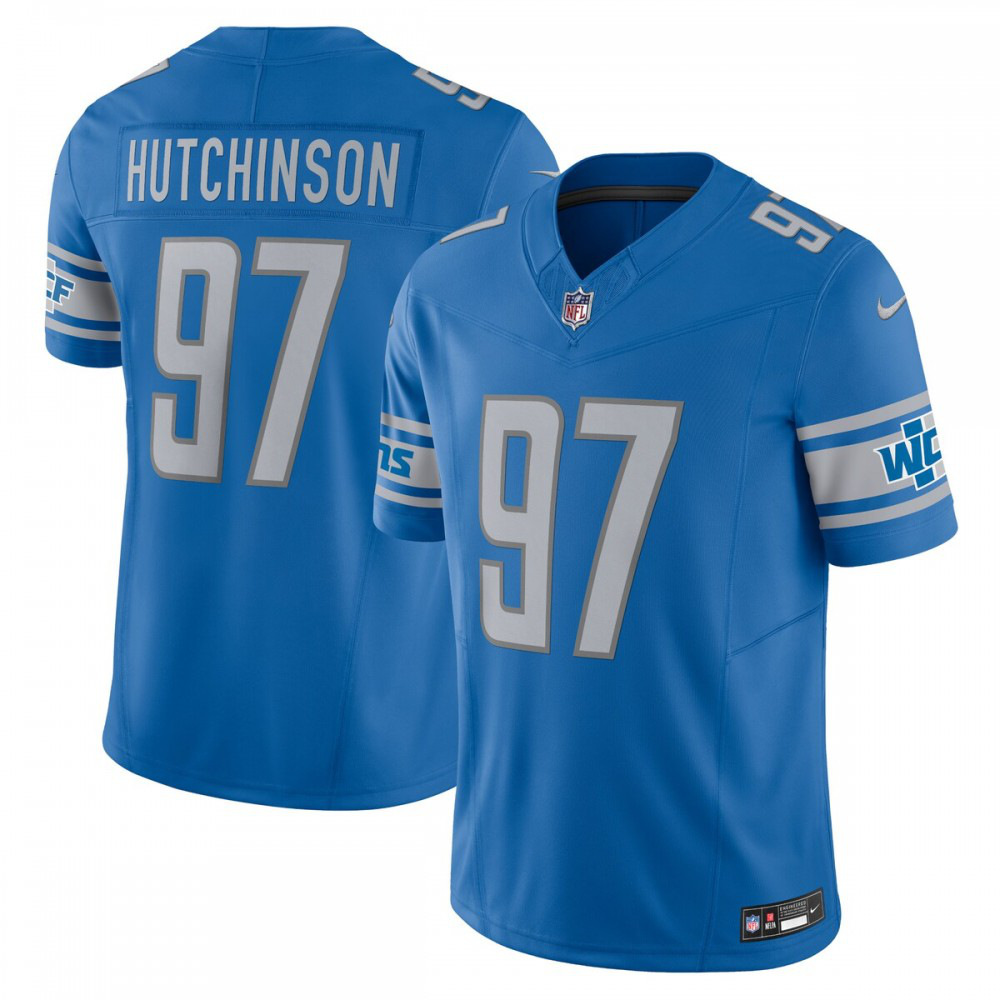Aidan Hutchinson Detroit Lions Nike Vapor F.U.S.E. Limited Jersey - Blue-GridironStore